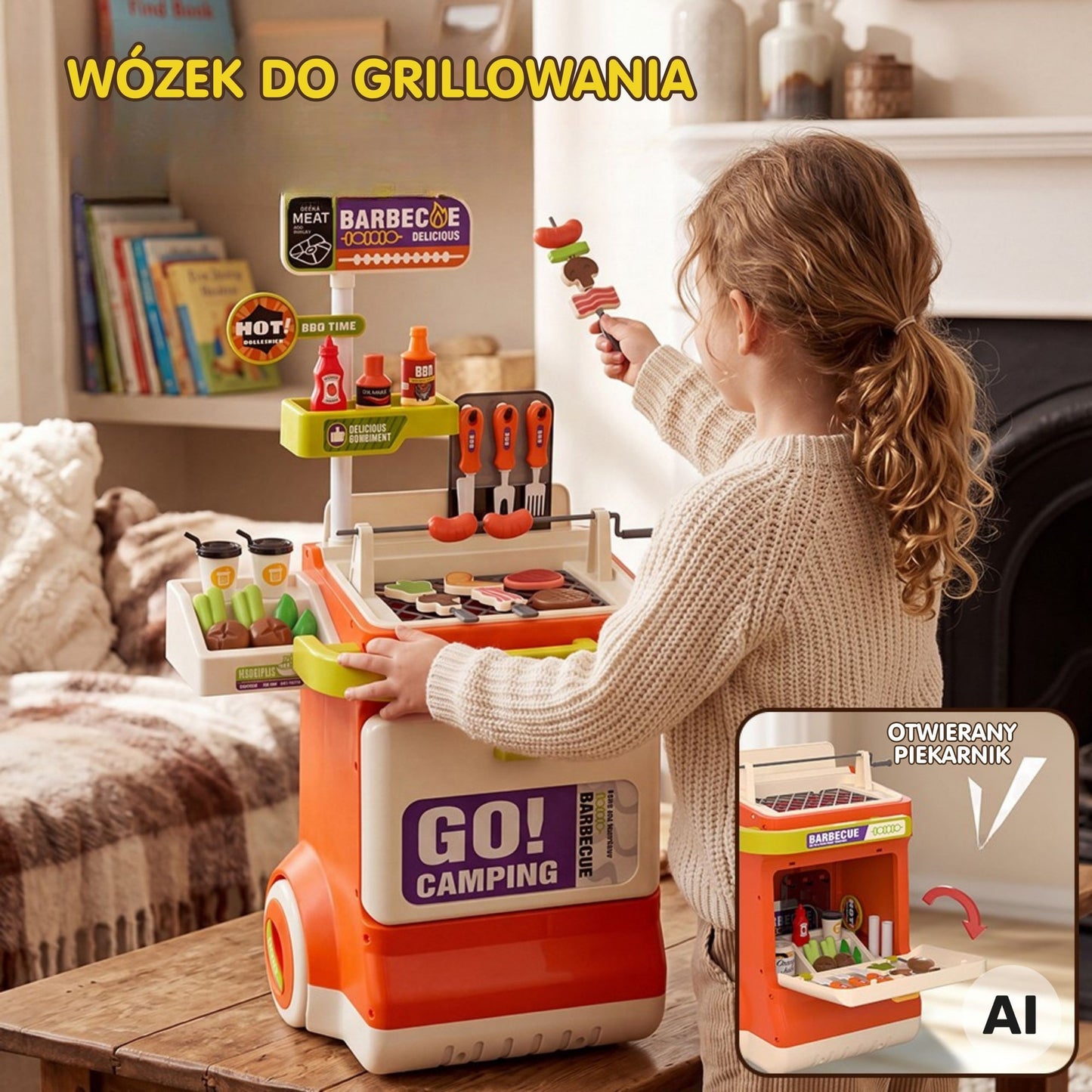 Woopie interaktyvus BBQ grilio vežimėlis, 51 dalis