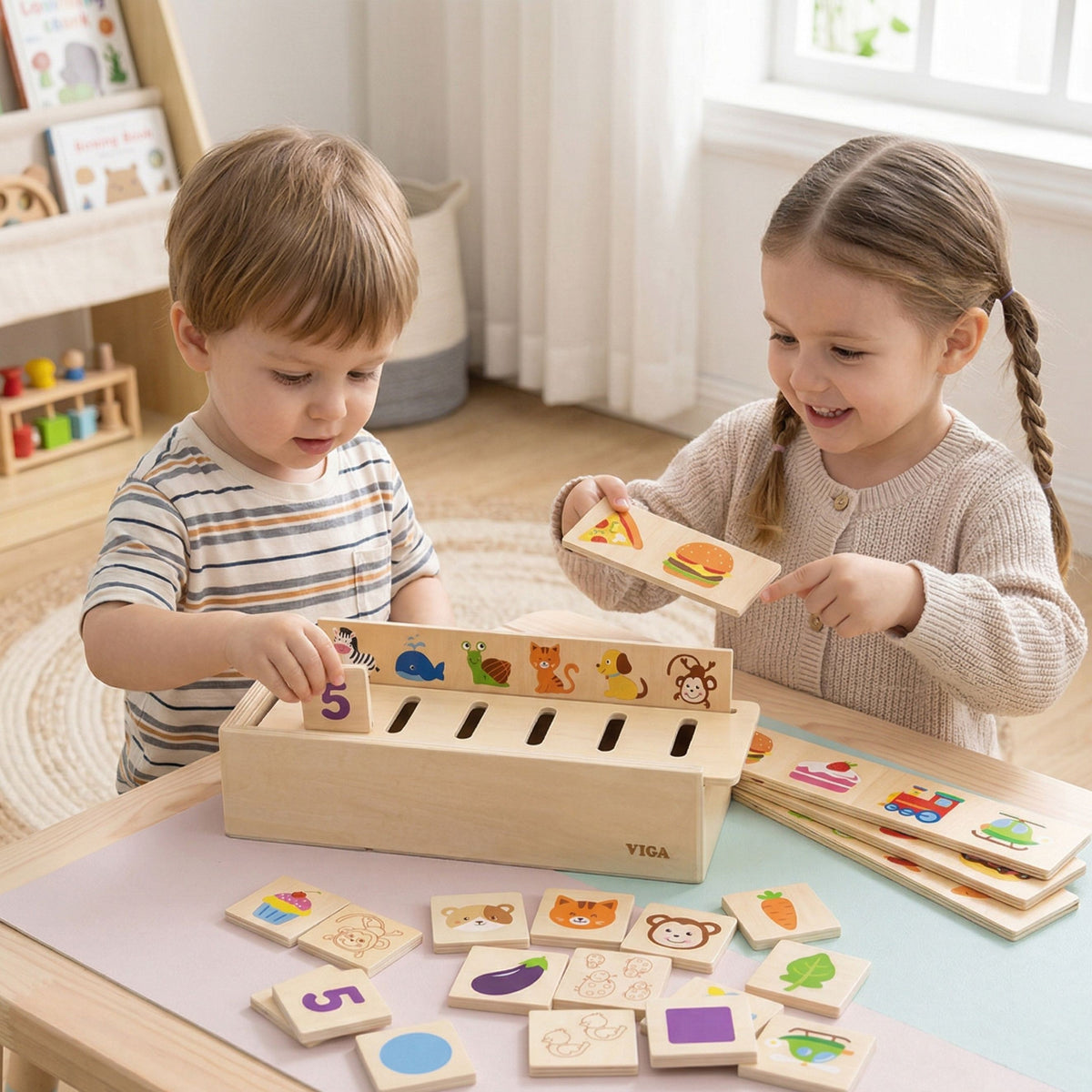 Viga Medinis Edukacinis Rūšiavimo Žaidimas – 3 nuotrauka