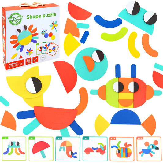 Woopie Green Montessori Raštų Dėlionė, 55 Dalys – 1 nuotrauka