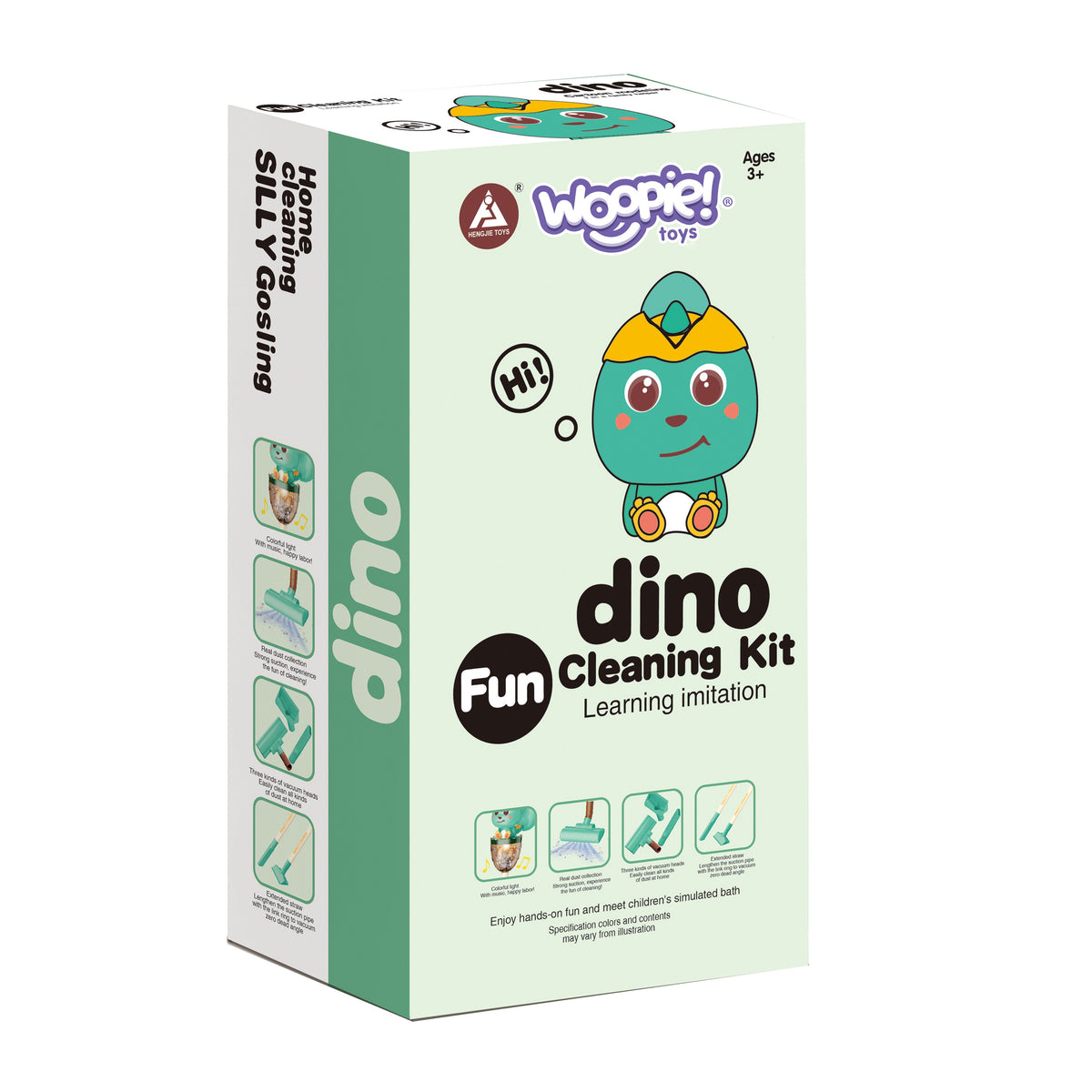 Woopie žaislinis dulkių siurblys „Dino“ 3in1 – nuotrauka 9