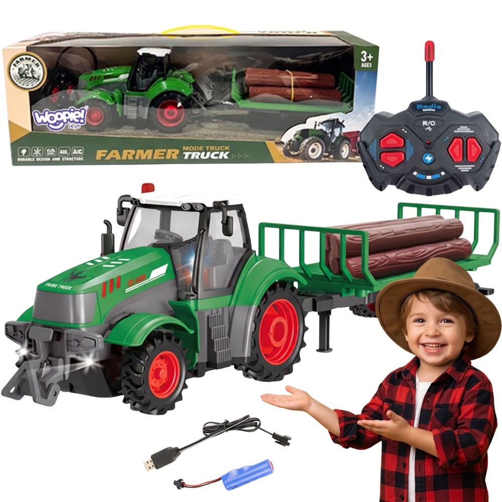 Woopie RC Traktorius Su Priekaba 1:24