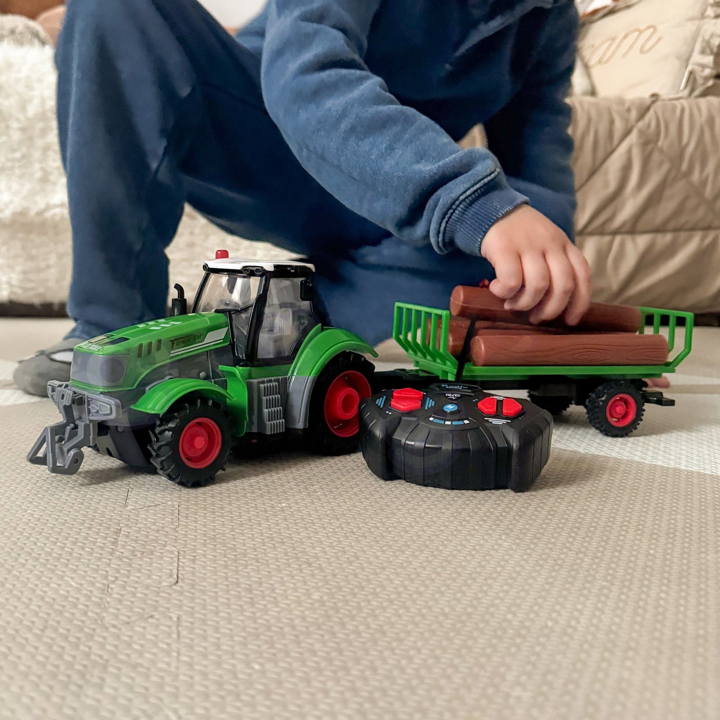 Woopie RC Traktorius Su Priekaba 1:24