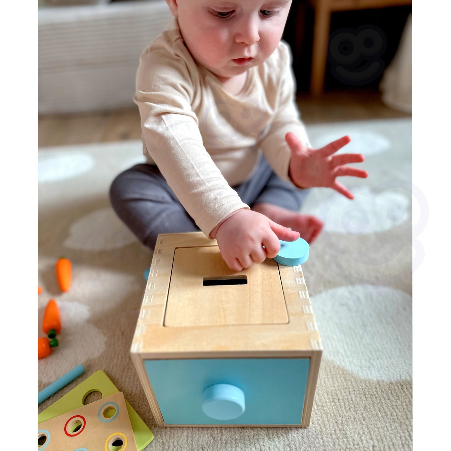 Woopie Green Medinė Montessori Rūšiuoklė 4in1 – 5 nuotrauka