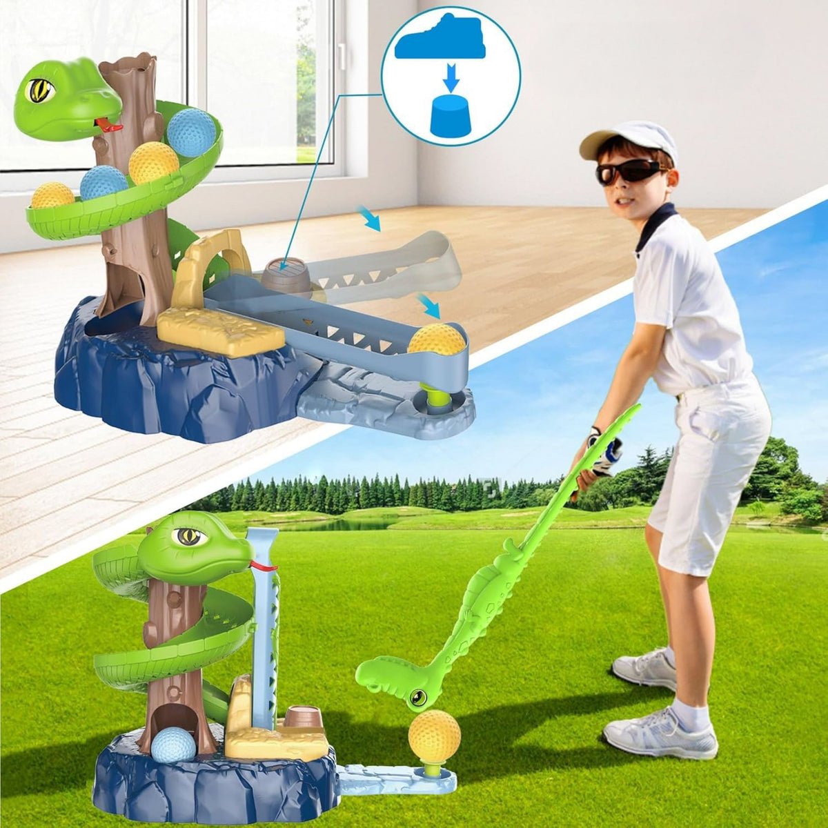 Woopie mini golfo rinkinys „Snake Golf“ – vaizdas 3
