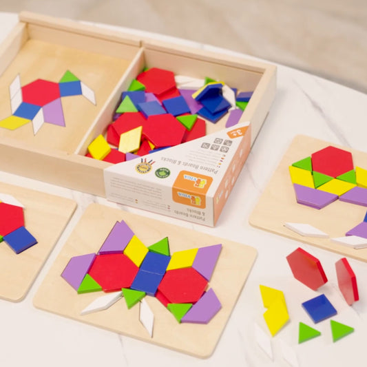 Viga Medinė Geometrinė Montessori Mozaika – 2 nuotrauka