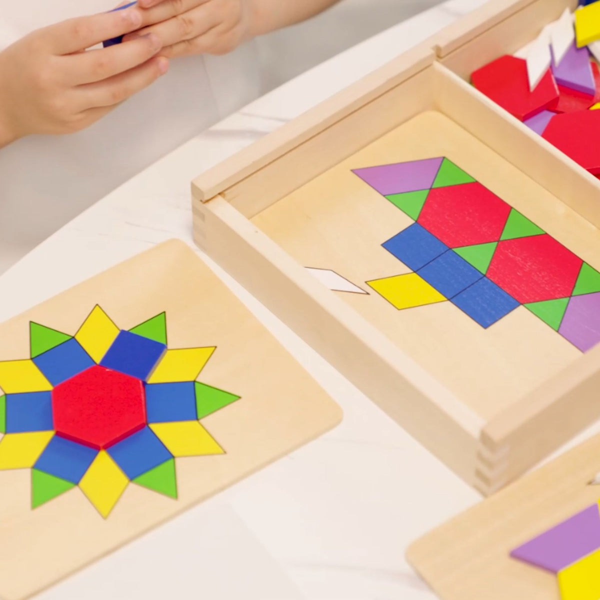 Viga Medinė Geometrinė Montessori Mozaika – 3 nuotrauka