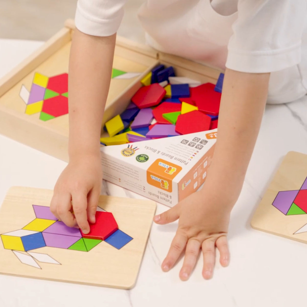 Viga Medinė Geometrinė Montessori Mozaika – 5 nuotrauka