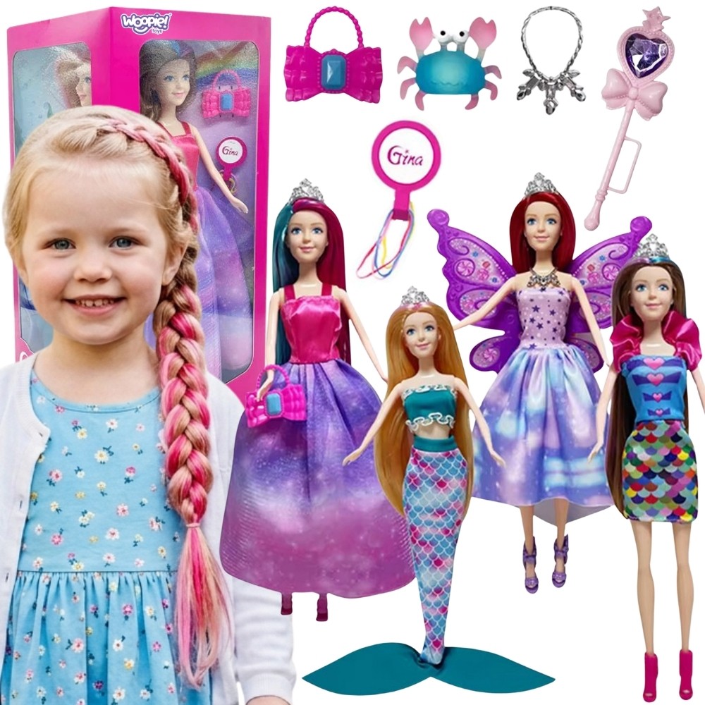 Woopie 4 Stebuklingų Princesių Lėlių Rinkinys su Priedais – 1 nuotrauka