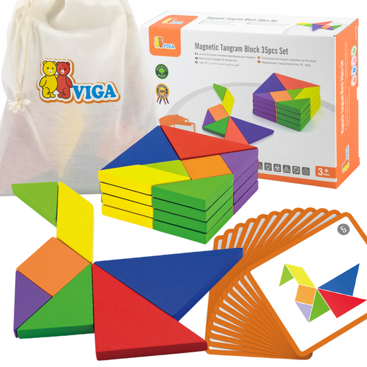 Viga Medinis Tangramas – Loginė Dėlionė – 1 nuotrauka