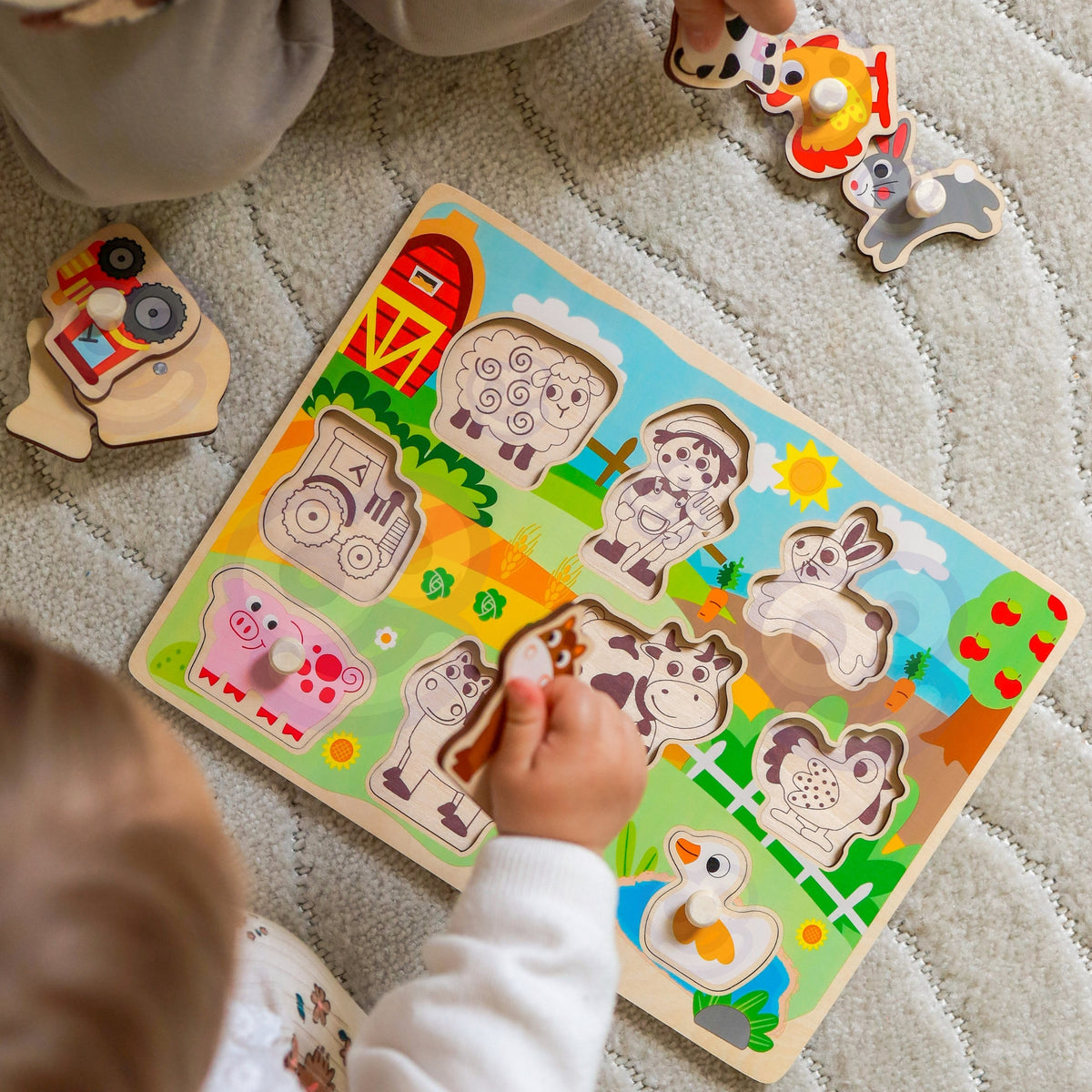 Woopie Green Montessori Ūkio Dėlionė su Rankenėlėmis – 2 nuotrauka