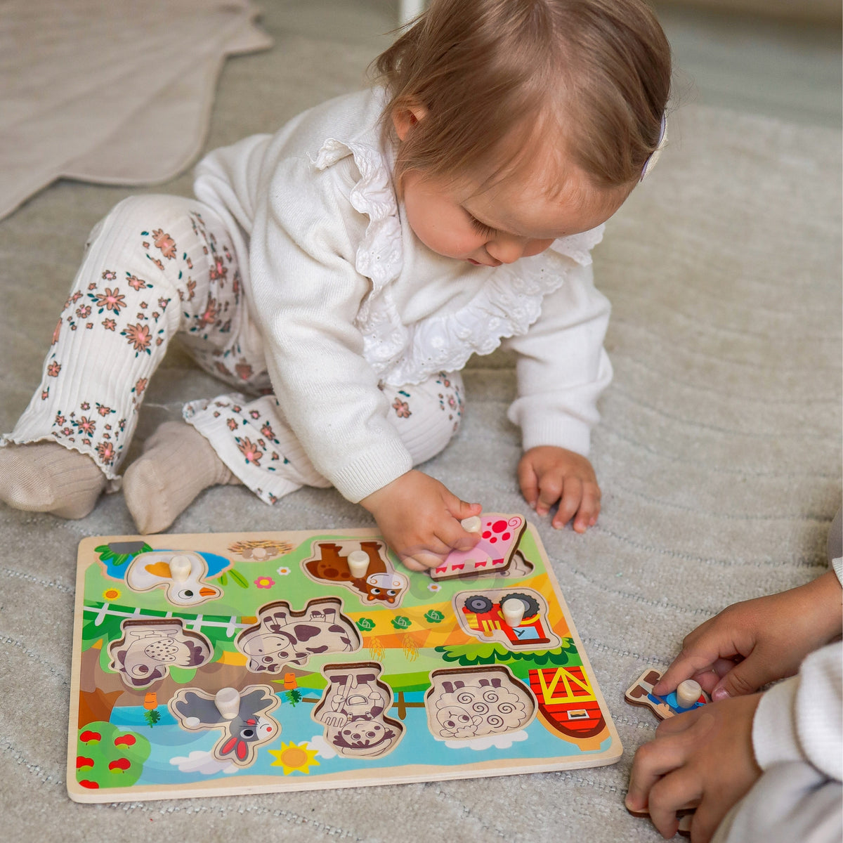 Woopie Green Montessori Ūkio Dėlionė su Rankenėlėmis – 3 nuotrauka