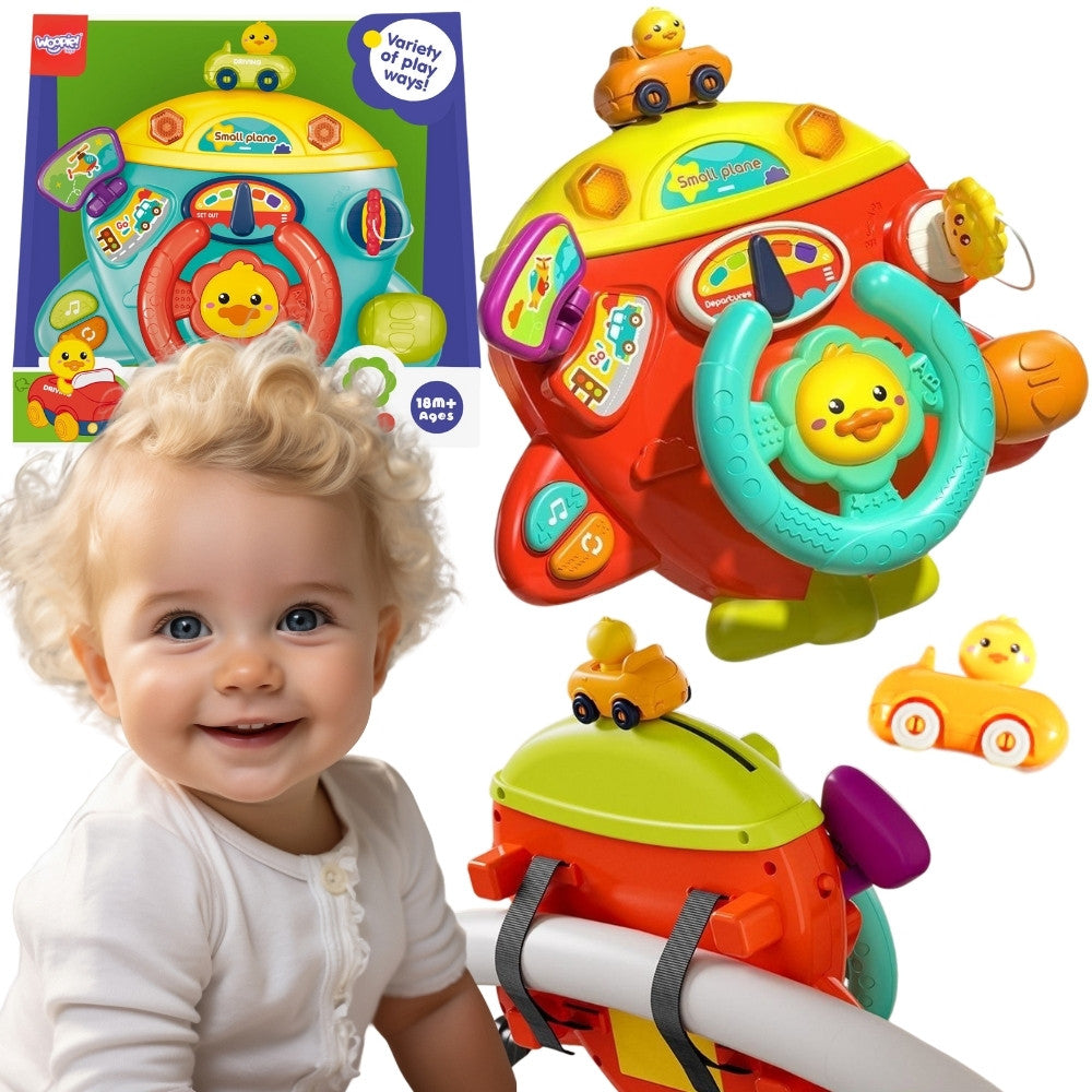 Woopie Baby interaktyvus lėktuvo vairas vežimėliui – 1