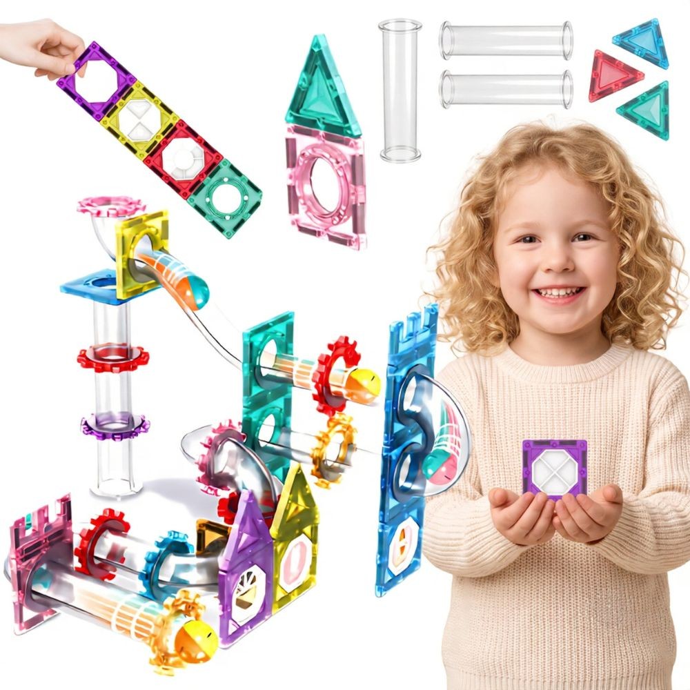 Woopie magnetinė 3D kamuoliukų trasa, 126 dalys