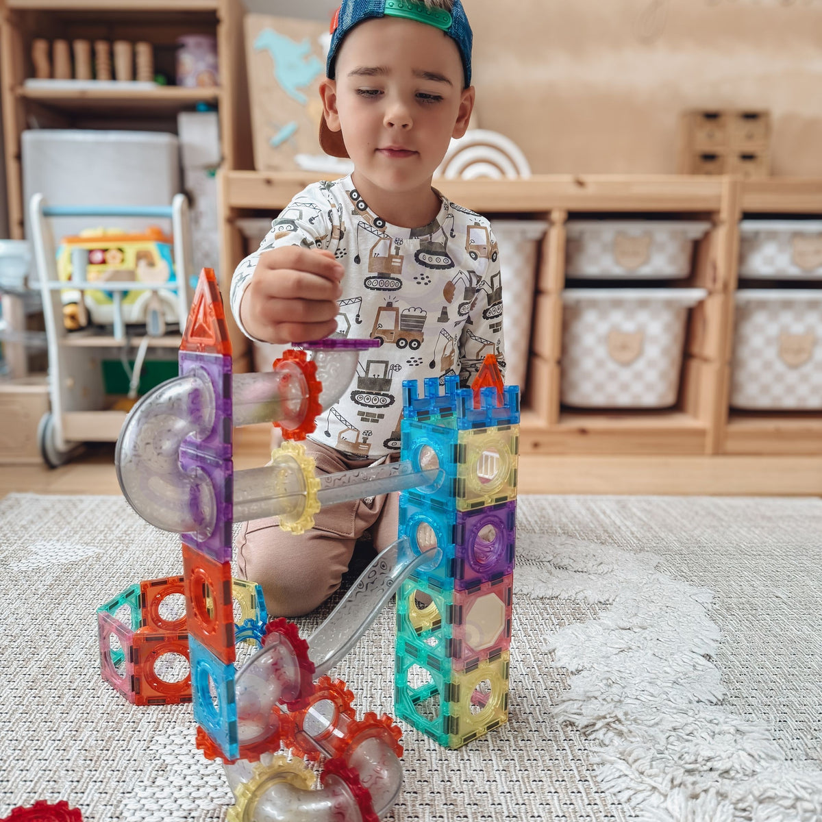 Woopie magnetinė 3D kamuoliukų trasa, 126 dalys – 2