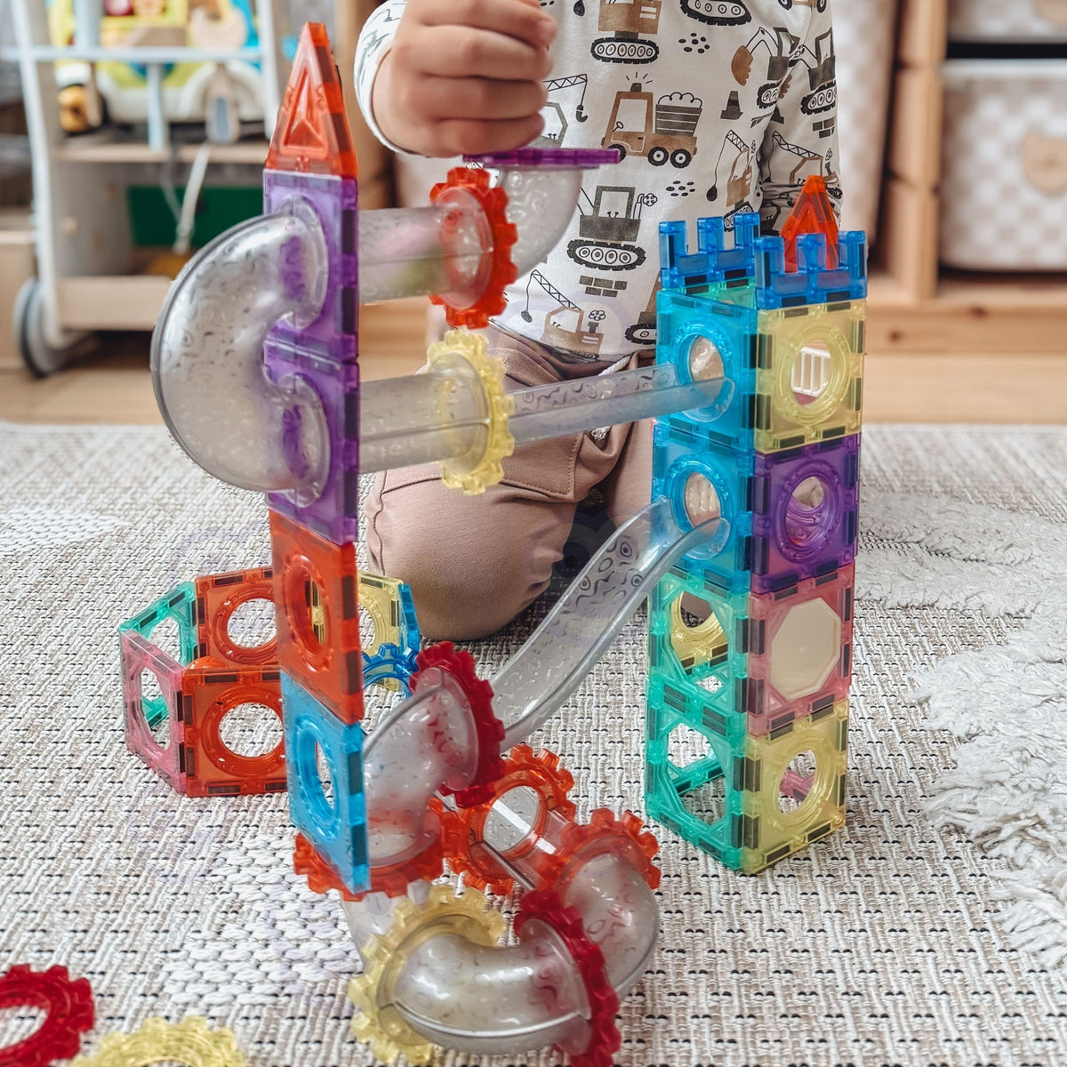 Woopie magnetinė 3D kamuoliukų trasa, 126 dalys – 3