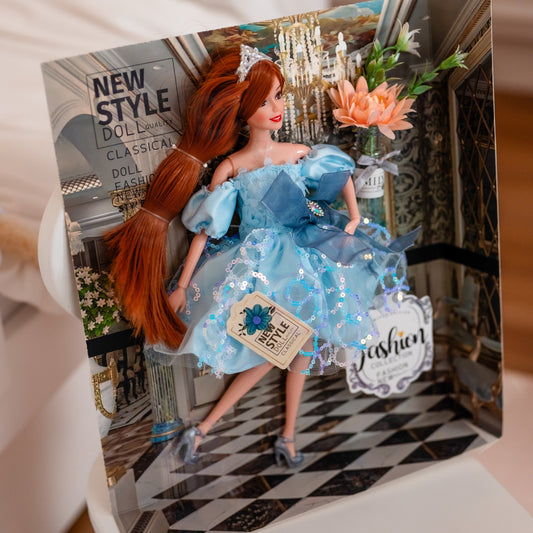 Woopie Royal lėlė Emi su žydra tiulio suknele, 32 cm – nuotrauka 2