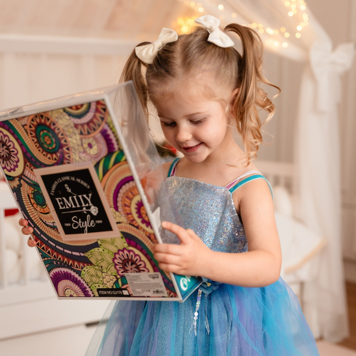 Woopie Royal lėlė Emi su žydra tiulio suknele, 32 cm – nuotrauka 7