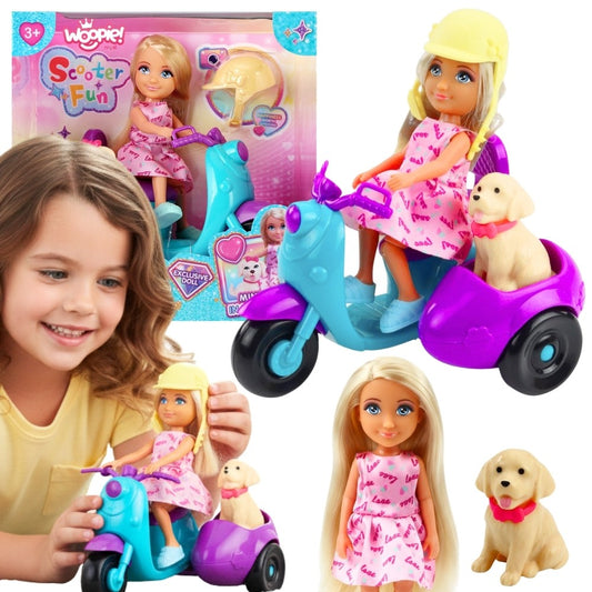 Woopie Royal Lėlytė ant Paspirtuko su Šuniuku – 1 nuotrauka