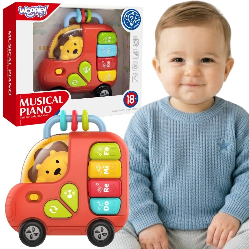 Woopie Baby muzikinis pianinas „Liūto autobusas“ – nuotrauka 1