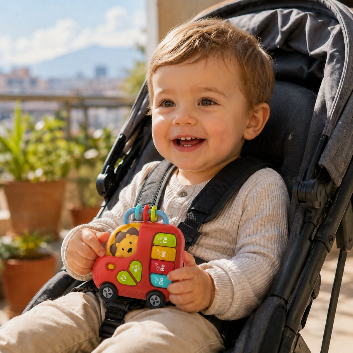 Woopie Baby muzikinis pianinas „Liūto autobusas“ – nuotrauka 3