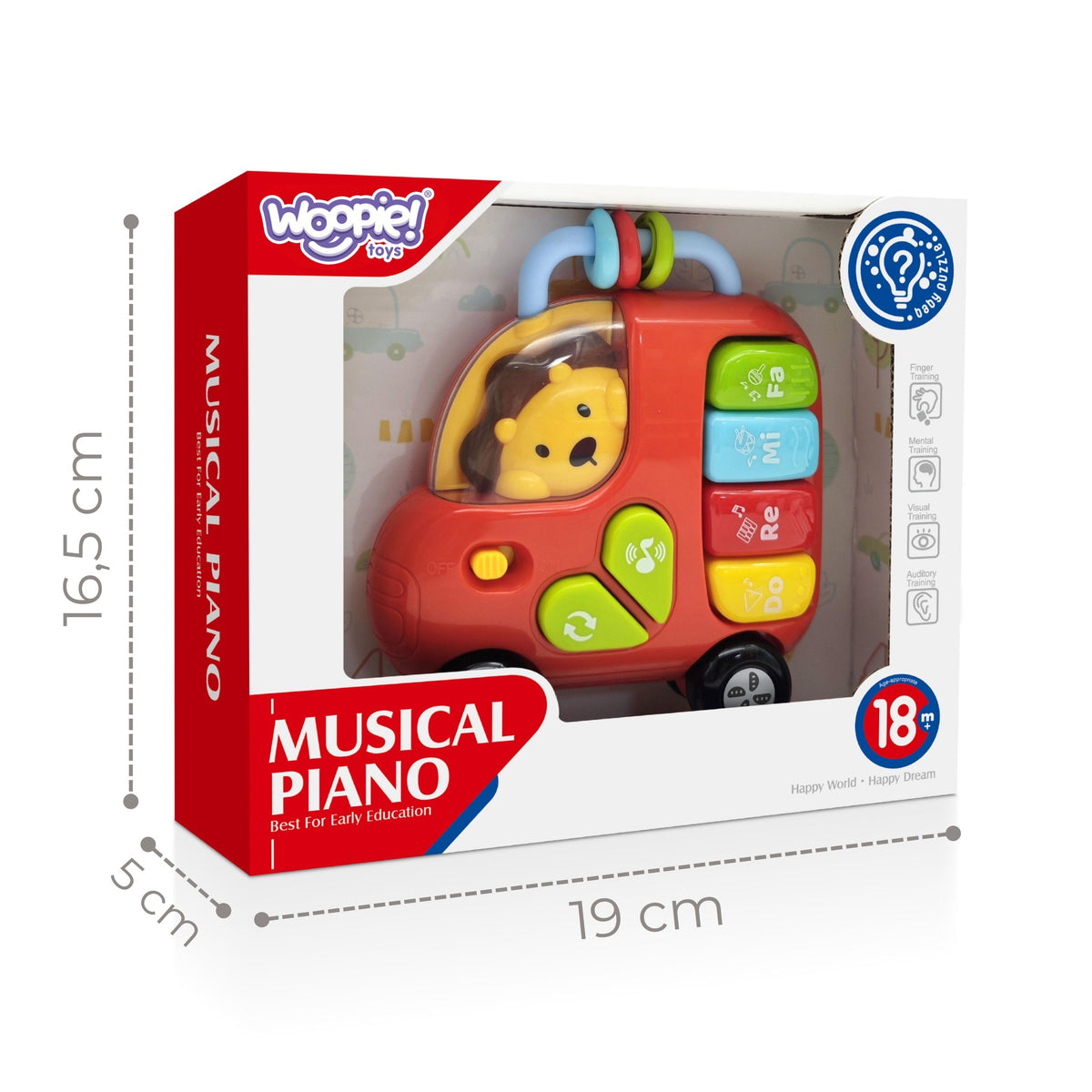 Woopie Baby muzikinis pianinas „Liūto autobusas“ – nuotrauka 6