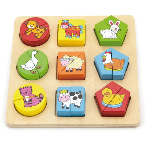 Viga Edukacinė Medinė Gyvūnų Dėlionė – 5 nuotrauka