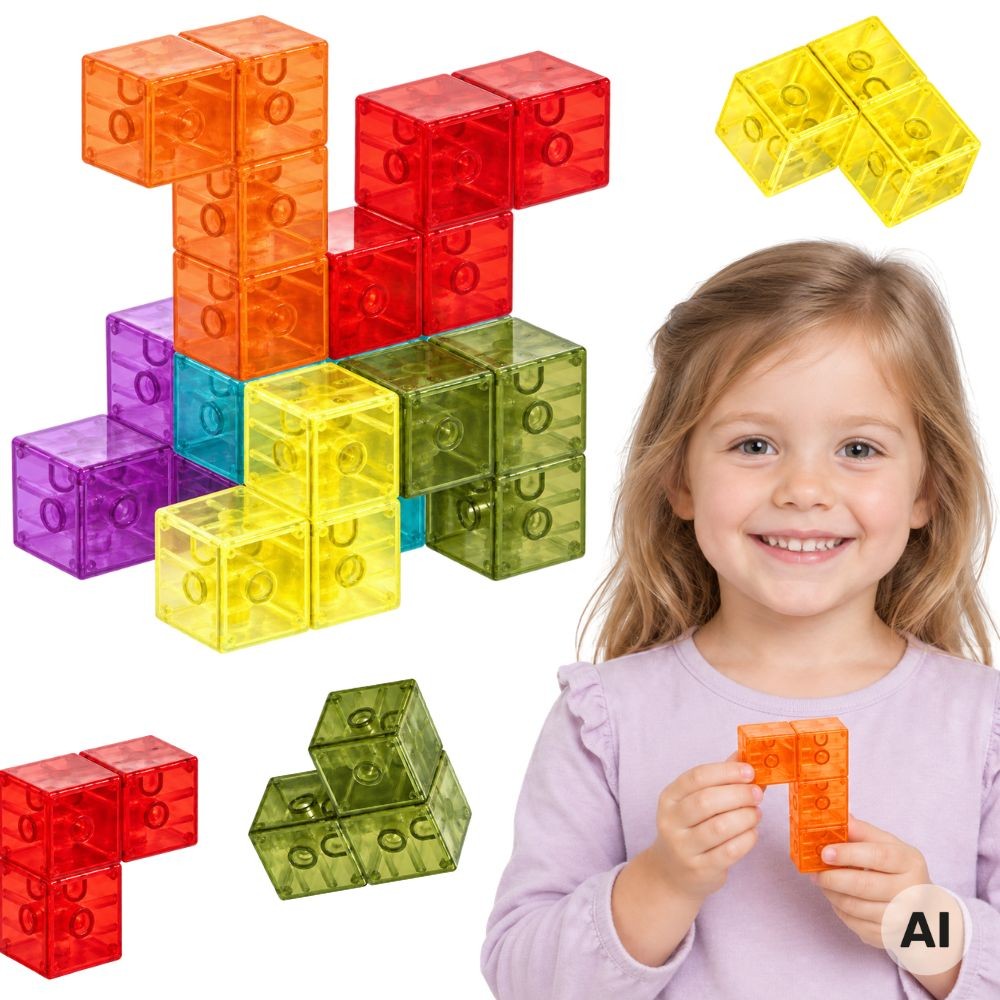 Woopie magnetinė 3D „Tetris“ dėlionė – 1