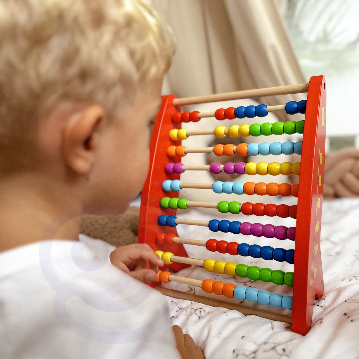 Viga mediniai skaitliukai su 100 karoliukų – nuotrauka 4