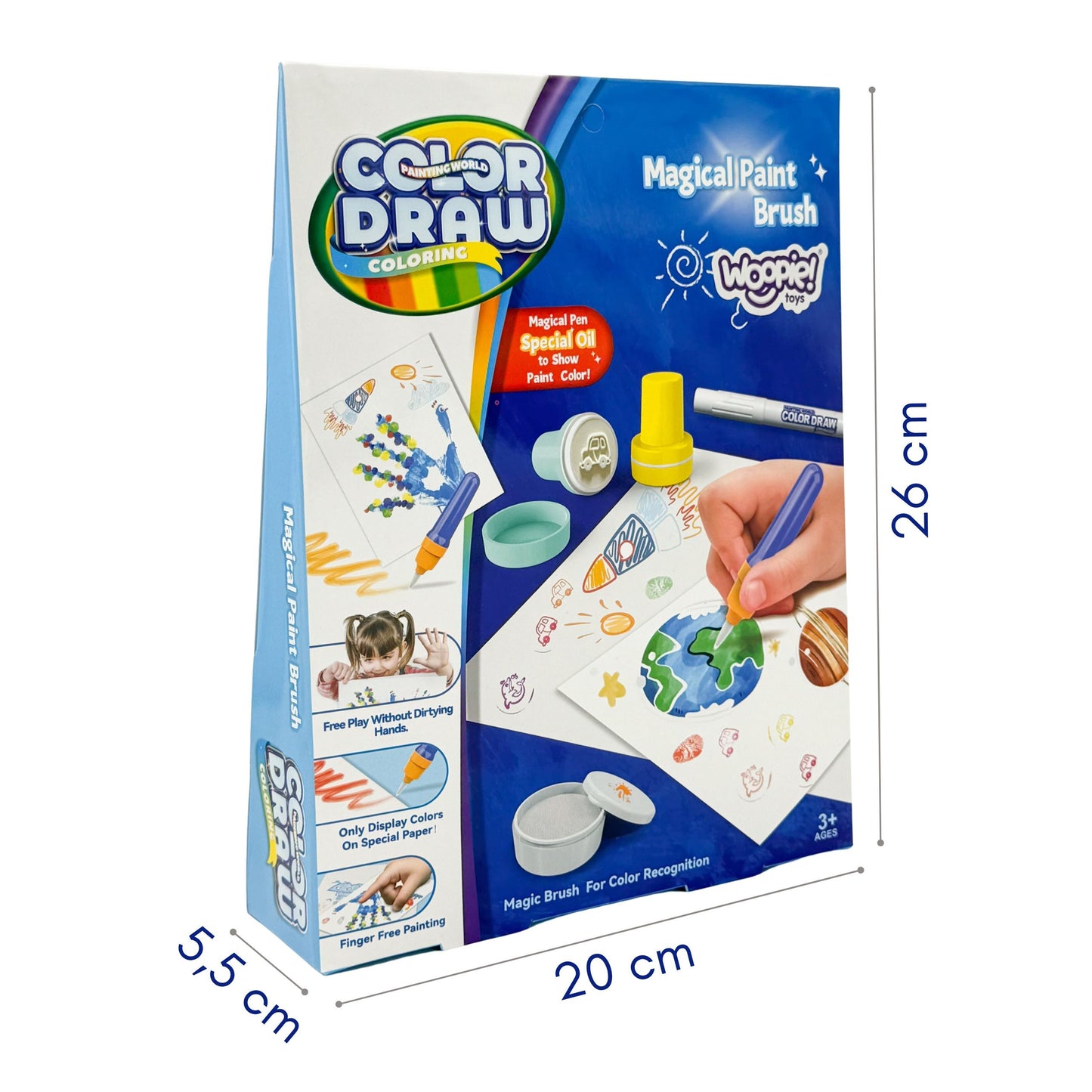 Woopie Magic Brush Piešimo Rinkinys Su Antspaudais