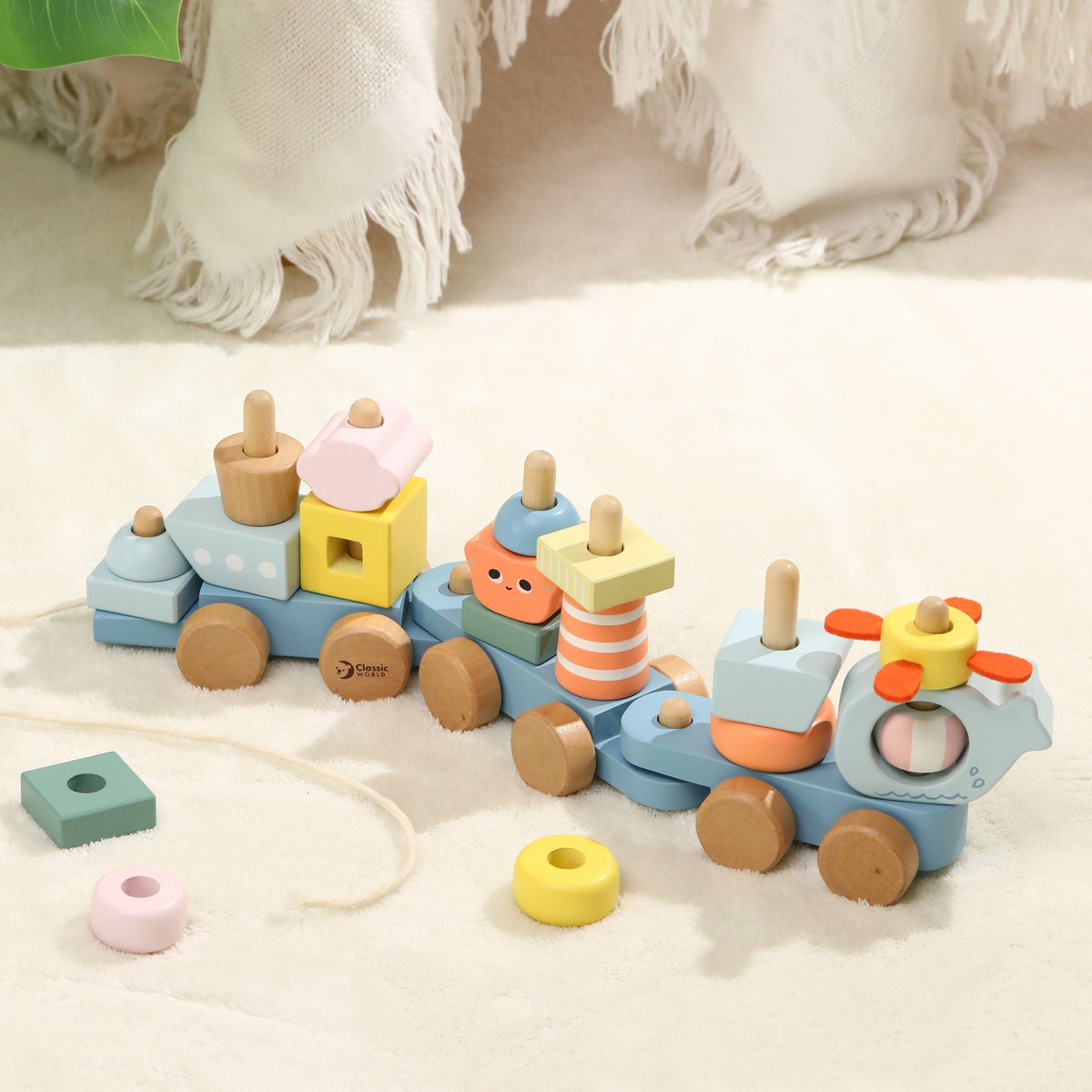 Classic World traukiamas medinis traukinukas „Vandenynas“, 28 dalys – nuotrauka 2