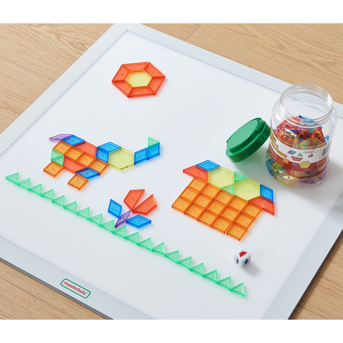 Masterkidz geometrinių mozaikų rinkinys, 140 formų – nuotrauka 3