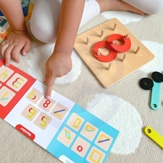 Tooky Toy medinė gyvūnų raštų mozaika, 30 dalių – nuotrauka 2