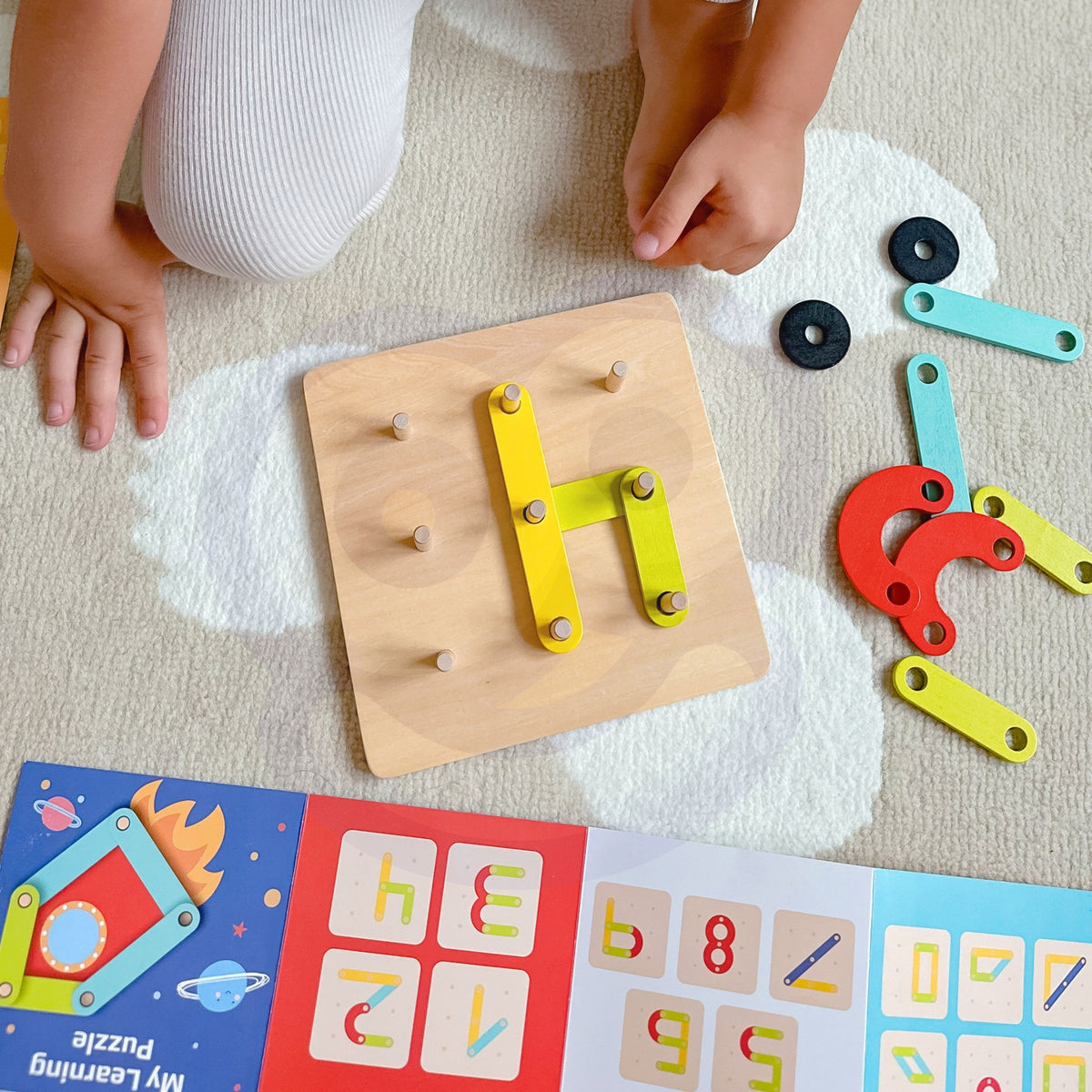 Tooky Toy medinė gyvūnų raštų mozaika, 30 dalių – nuotrauka 3