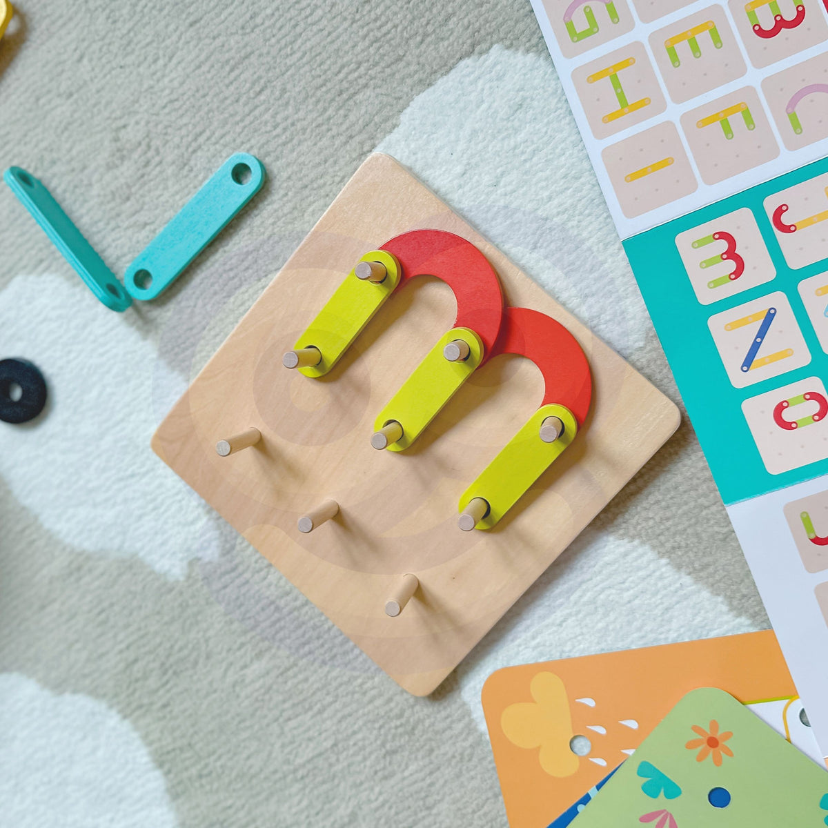 Tooky Toy medinė gyvūnų raštų mozaika, 30 dalių – nuotrauka 4