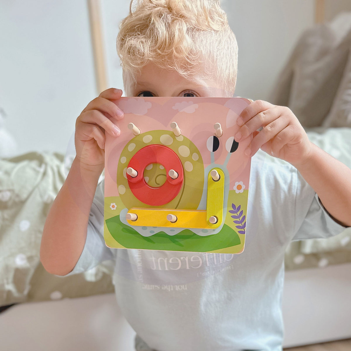Tooky Toy medinė gyvūnų raštų mozaika, 30 dalių – nuotrauka 5