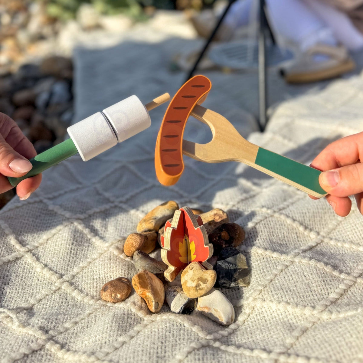 Tooky Toy medinis stovyklavimo ir laužo žaidimų rinkinys – nuotrauka 3