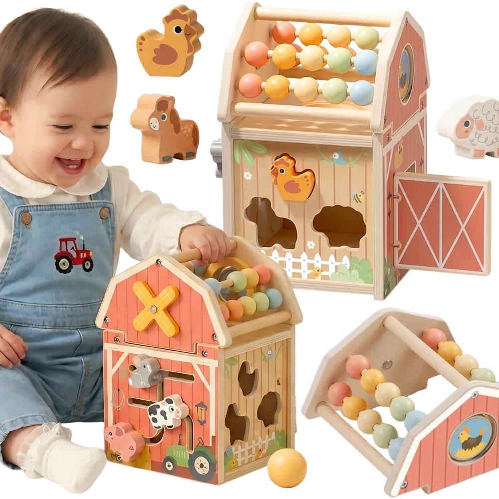 Tooky Toy medinis veiklos namelis „Ūkis“ – 1
