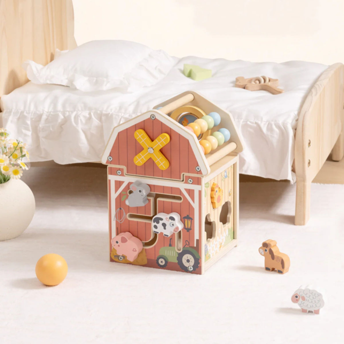 Tooky Toy medinis veiklos namelis „Ūkis“ – 5