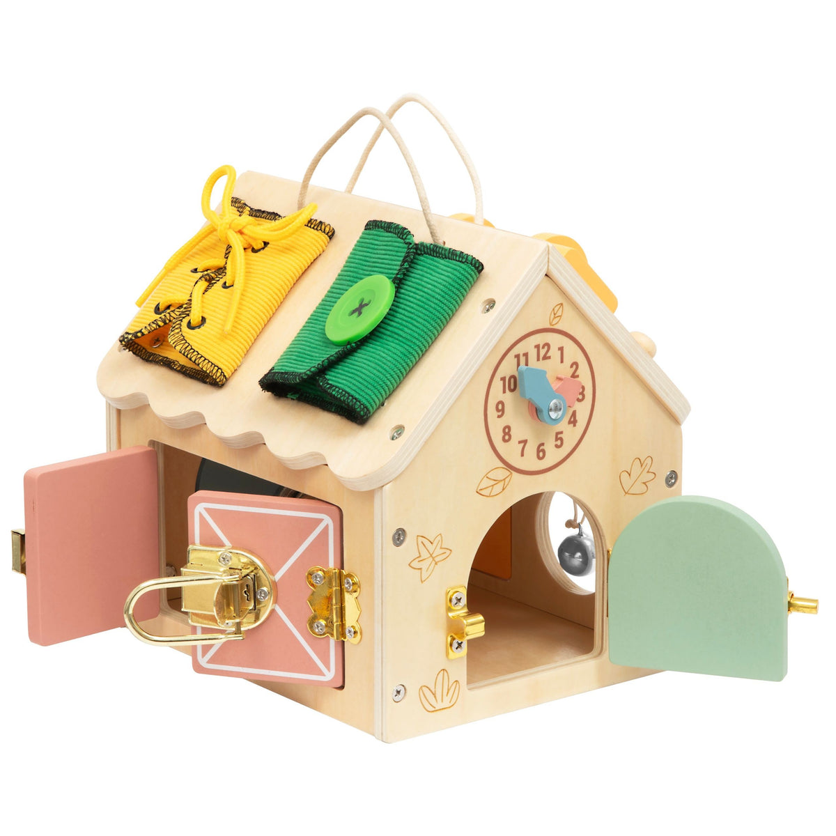 Tooky Toy medinis veiklos namelis su užraktais – nuotrauka 5