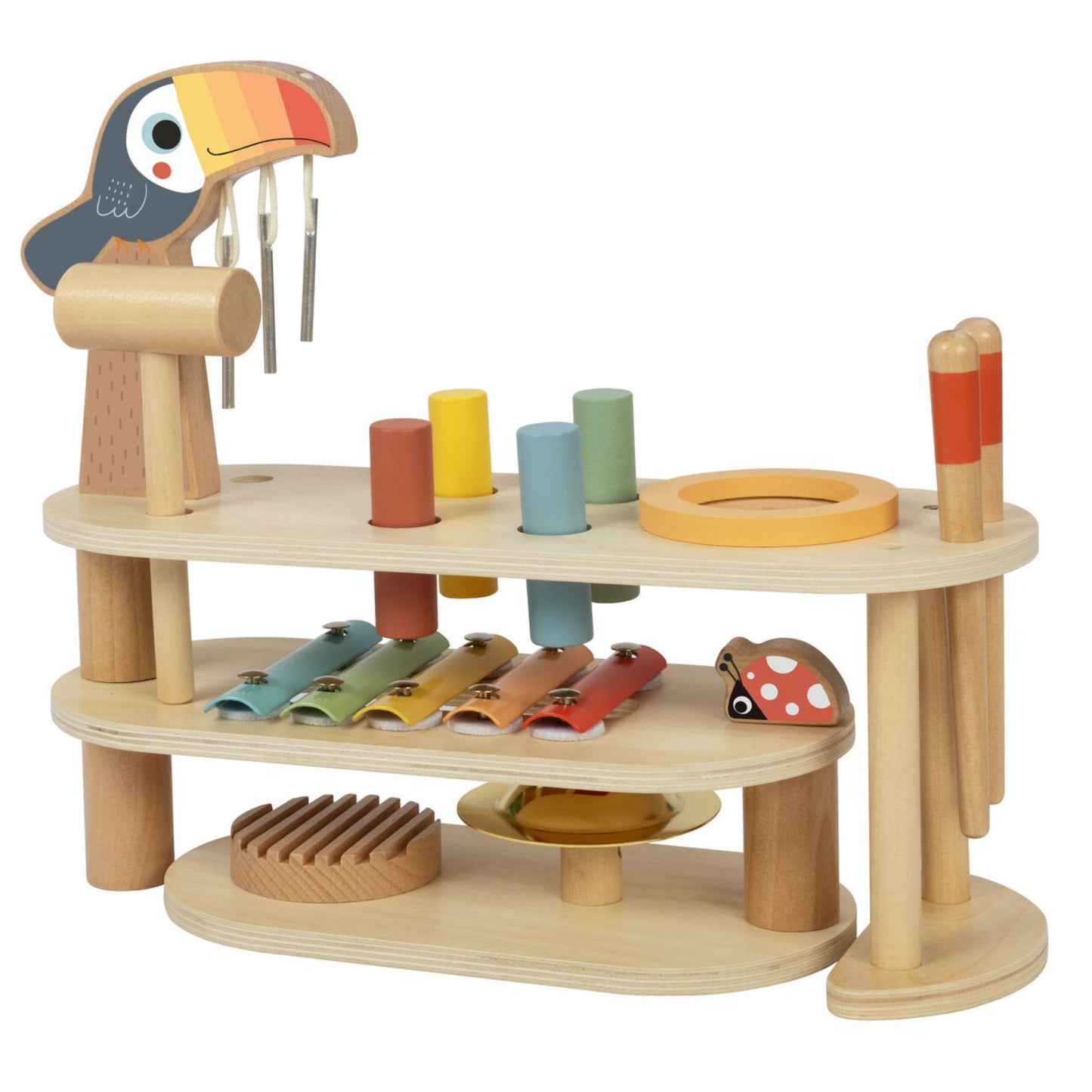Tooky Toy Medinis Muzikinis Stalas „Tukanas“