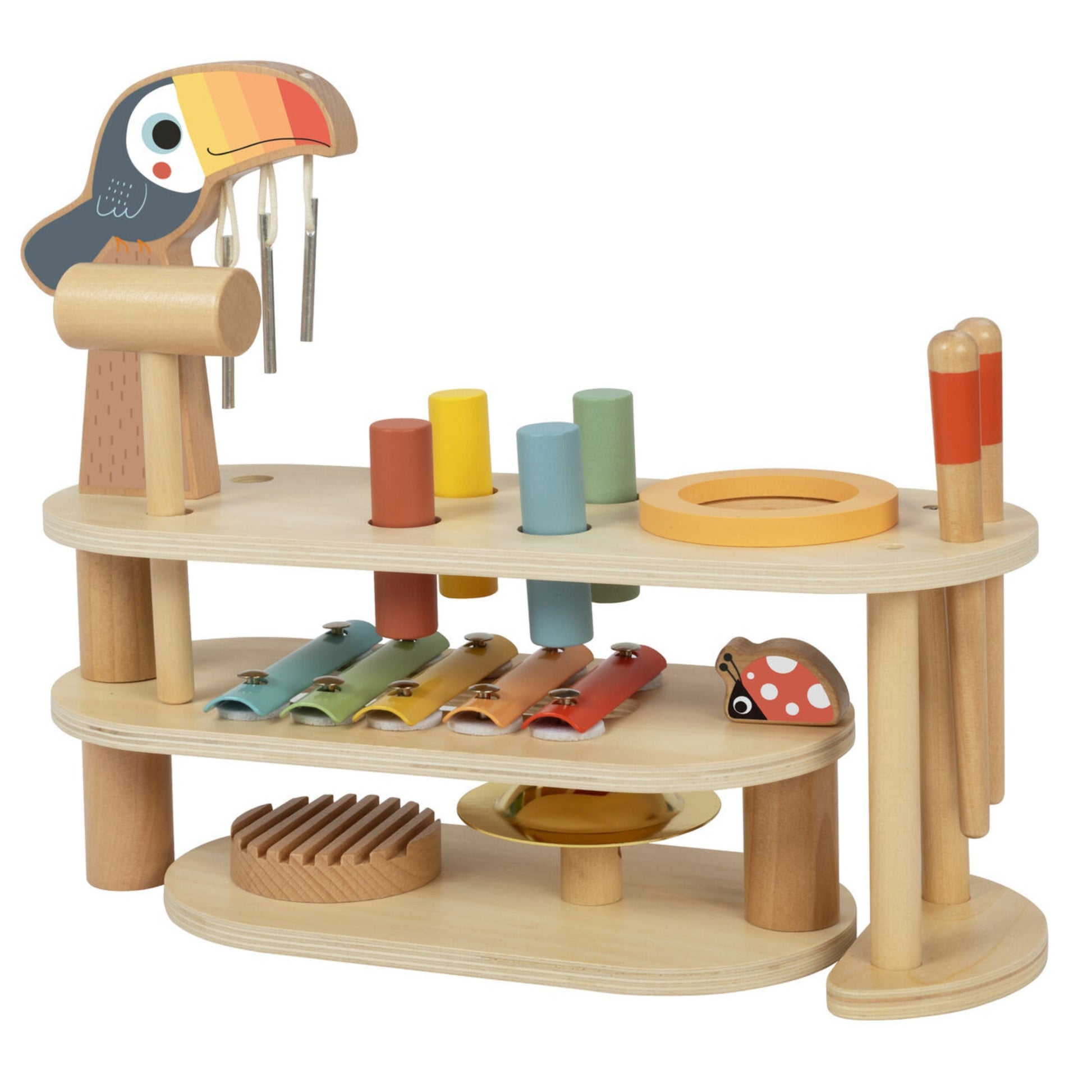 Tooky Toy Medinis Muzikinis Stalas „Tukanas“