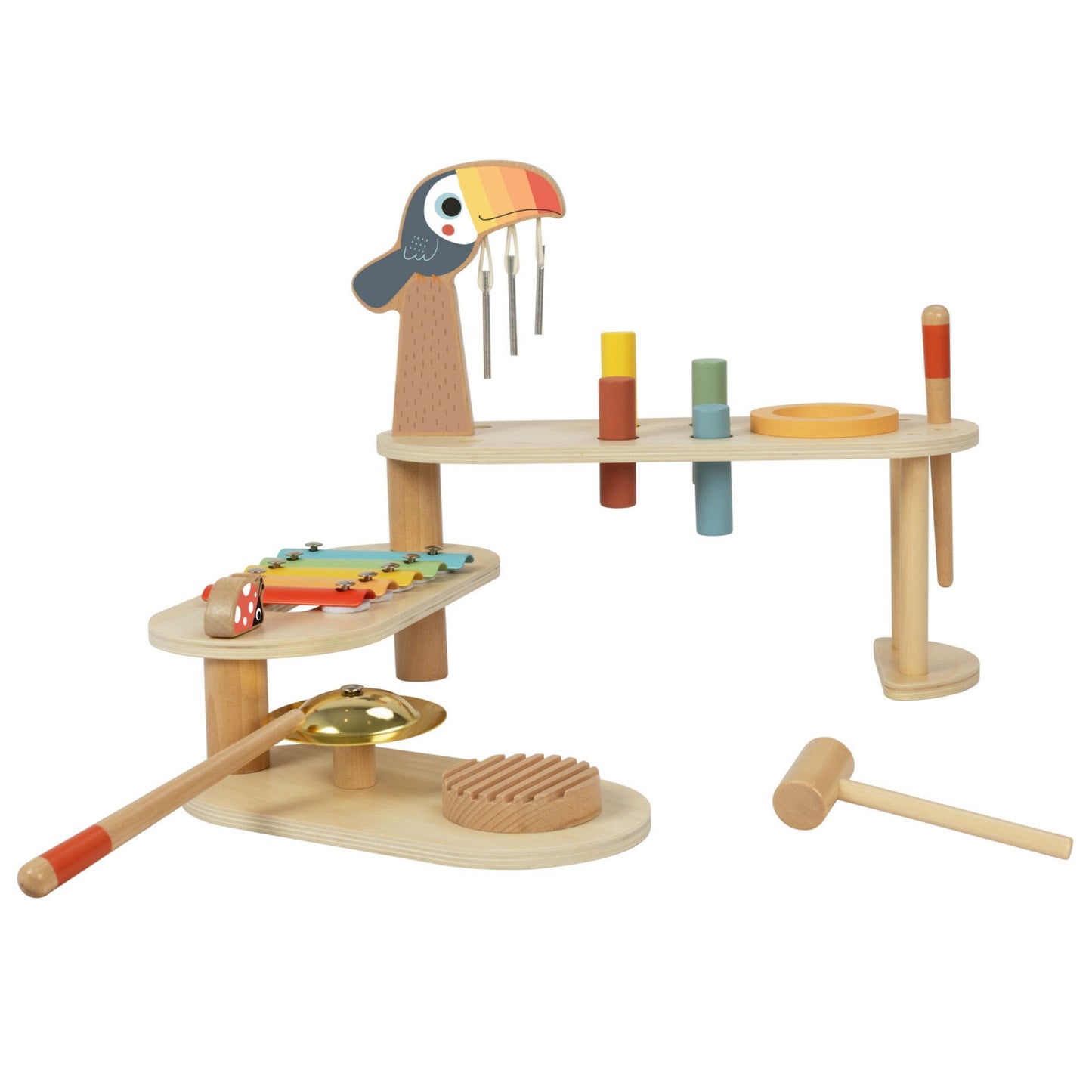 Tooky Toy Medinis Muzikinis Stalas „Tukanas“