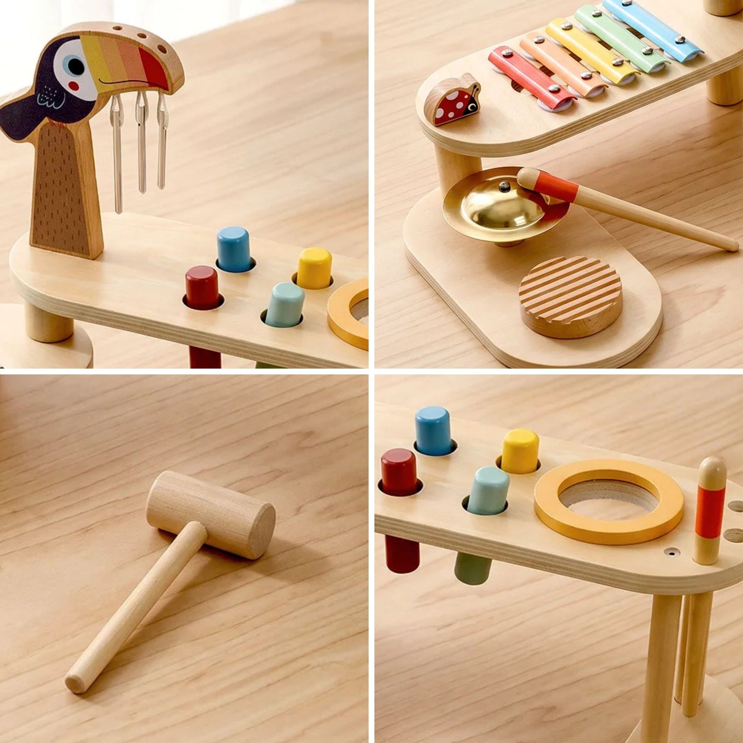 Tooky Toy Medinis Muzikinis Stalas „Tukanas“