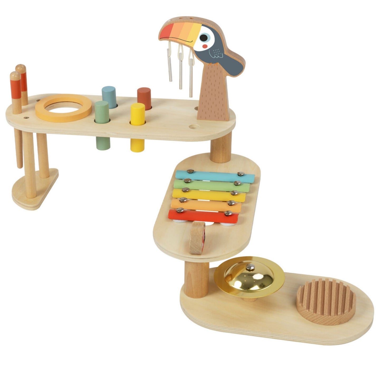 Tooky Toy Medinis Muzikinis Stalas „Tukanas“