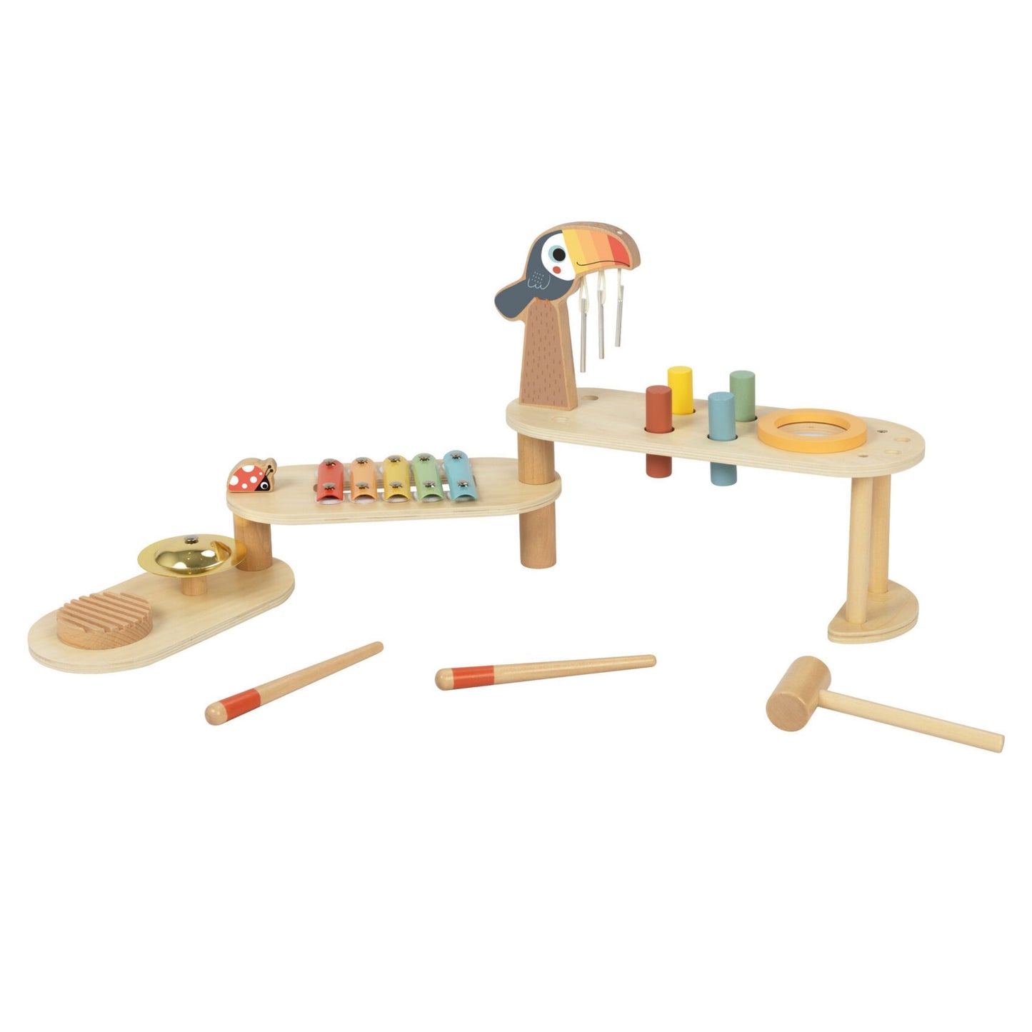 Tooky Toy Medinis Muzikinis Stalas „Tukanas“