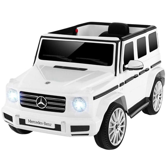 Licencijuotas Mercedes Benz G500 Elektromobilis Vaikams, Baltas 1330 Elektriniai Automobiliai