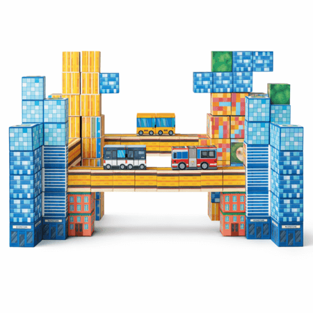 Magnetinės Kaladėlės 114 vnt. Vaikams nuo 3 m. Medinės Kaladėlės