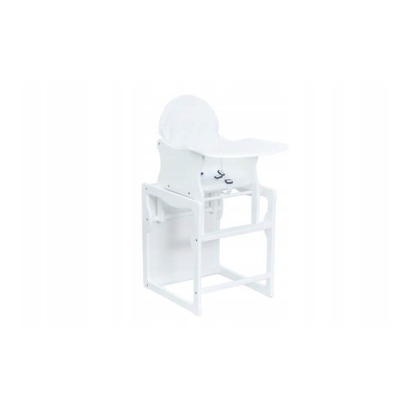 Maitinimo Kėdutė Ir Staliukas Viename Paminkštinta Kėdė Saugos Diržai Balta Maitinimo Kėdutės