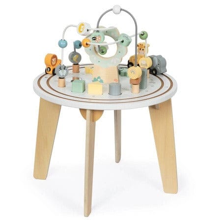 MAMABRUM Medinis Lavinamasis Veiklos Staliukas Su Gyvūnų Traukinuku Veiklos Staliukai Kūdikiams