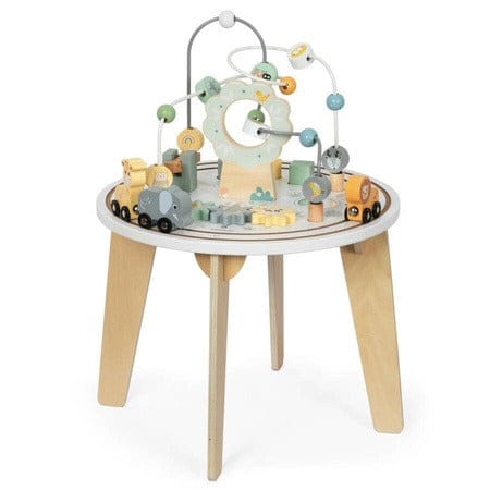 MAMABRUM Medinis Lavinamasis Veiklos Staliukas Su Gyvūnų Traukinuku Veiklos Staliukai Kūdikiams